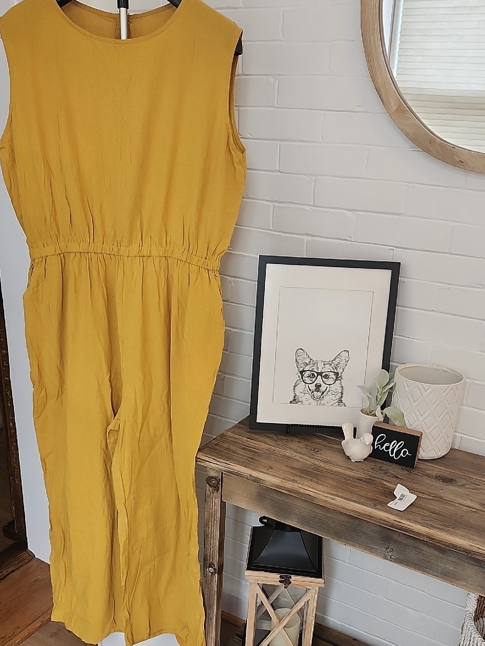 Yellow Pant Romper, Womens 4xl
